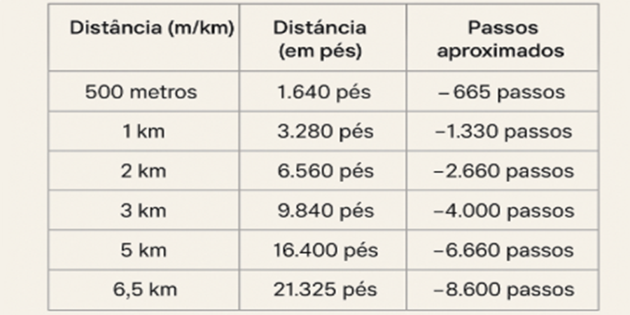 Confira na Tabela Quantos Passos Voce Deu Hoje