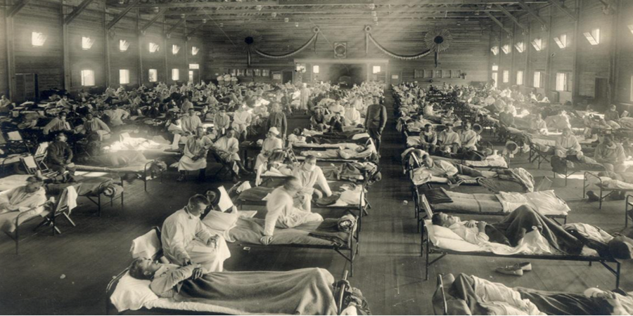 Estudo genético pioneiro revelou adaptações do vírus da gripe espanhola ao organismo humano — uma descoberta cem anos após a pandemia/Cortesia Editorial Wikipédia