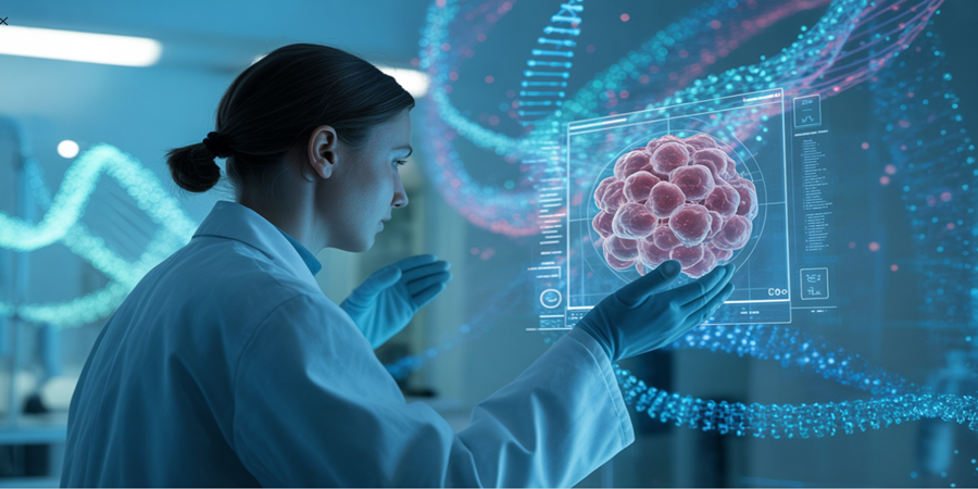 A inteligência artificial do Google DeepMind identificou como “aquecer” tumores frios e torná-los visíveis ao sistema imunológico, abrindo novas possibilidades de tratamento contra o câncer. / Ideia
