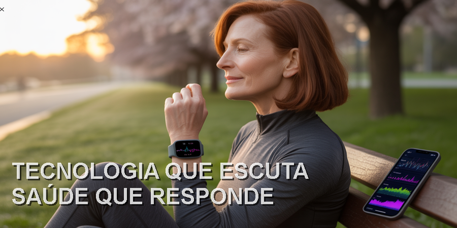Do estetoscópio ao smartwatch: a medicina entra na era em que cada pessoa se torna autora e guardiã dos próprios dados de saúde./ Ideia