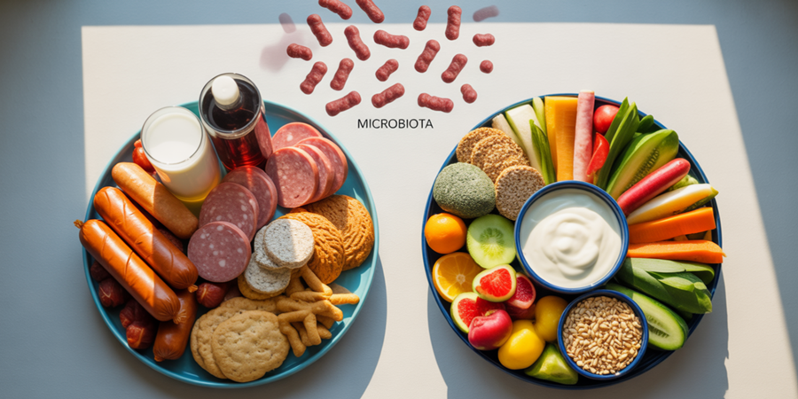 Ultraprocessados e hábitos modernos destroem a microbiota intestinal — e aumentam os riscos de câncer, diabetes e doenças inflamatórias/ Ilustração Cortesia Editorial Ideia