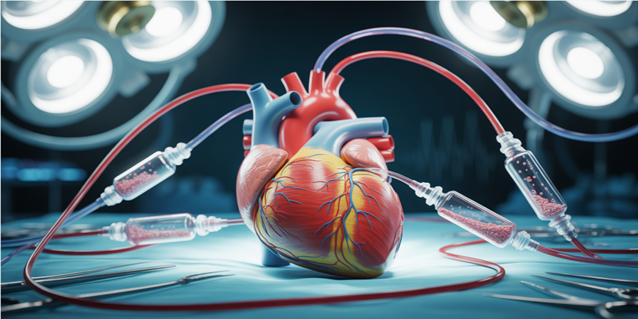 Pesquisadores reanimam corações de doadores após a morte, desafiando os limites da medicina com ética e precisão científica./Ilustração Cortesia Editorial Ideia