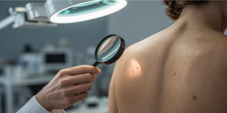 O autoexame é essencial: identificar pintas suspeitas pode salvar vidas. O melanoma pode surgir mesmo na pele limpa./Ilustração Cortesia Editorial Ideia