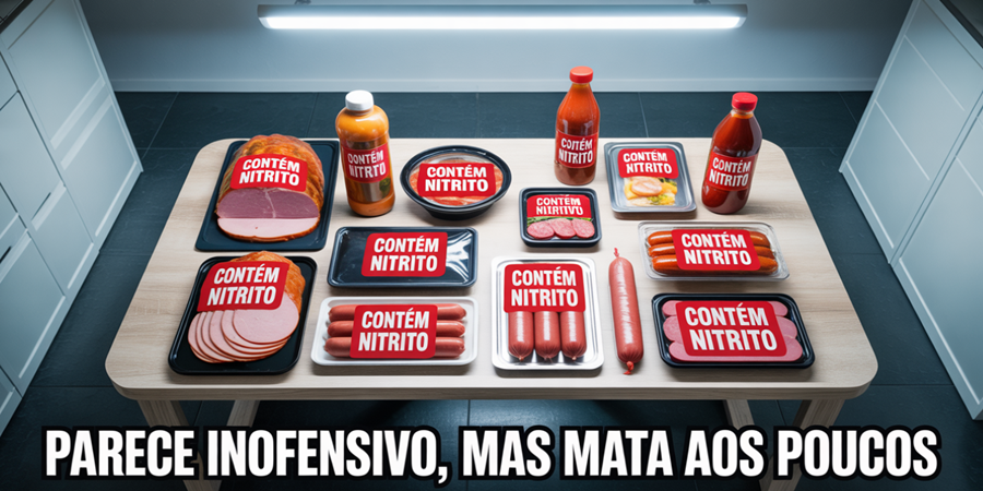 Nitritos e nitratos são usados para conservar alimentos e manter a cor da carne, mas podem se transformar em compostos cancerígenos no organismo. / Ideia