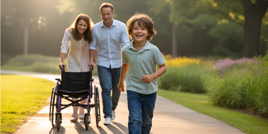 Após tratamento experimental, menino com doença rara consegue caminhar mais de 1,5 km com a família. Avanço anima a comunidade médica/Ilustração Cortesia Editorial Ideia
