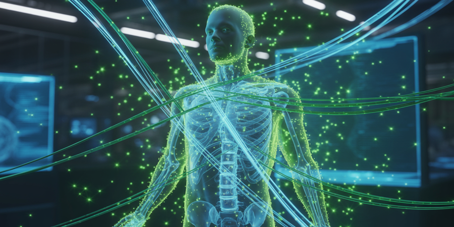 A inteligência artificial promete antecipar diagnósticos, eliminar erros e neutralizar doenças antes mesmo de surgirem./ Ideia