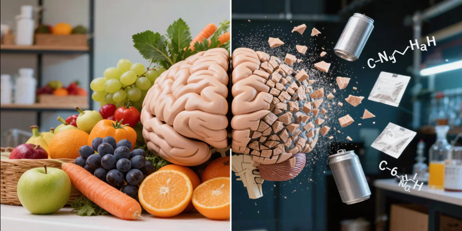 Estudo alerta: consumo excessivo de adoçantes artificiais pode estar ligado ao envelhecimento cerebral acelerado.