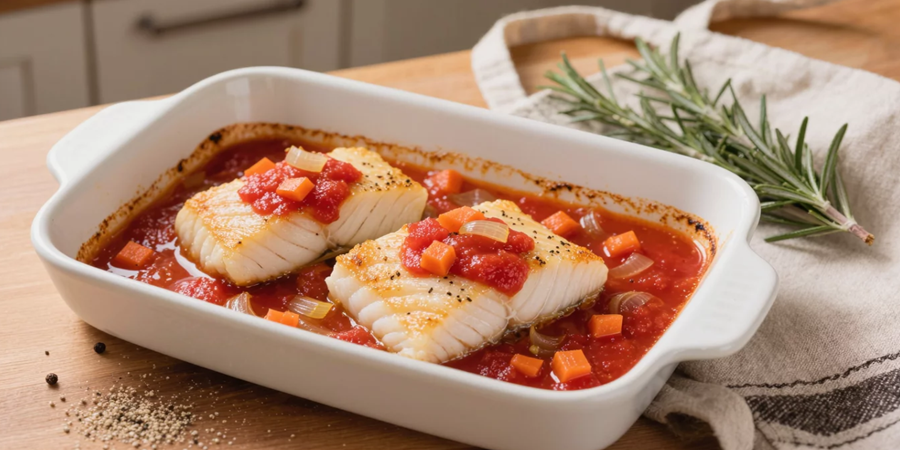 Merluza assada com legumes: sabor, maciez e nutrição em um só prato.