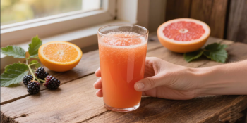 O suco que a indústria não quer que você conheça: folha de amora, laranja e limão